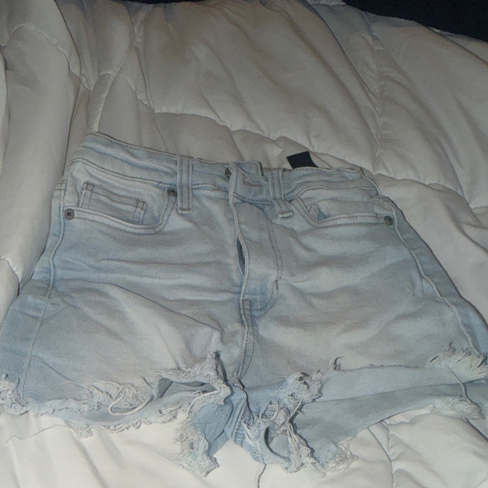 Fashion Nova Light Wash Distressed Jean Shorts